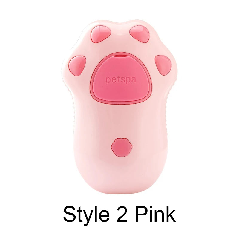 Style 2 Pink Color Electric Pet Steam Brush 3-in-1 Grooming & Massage Comb